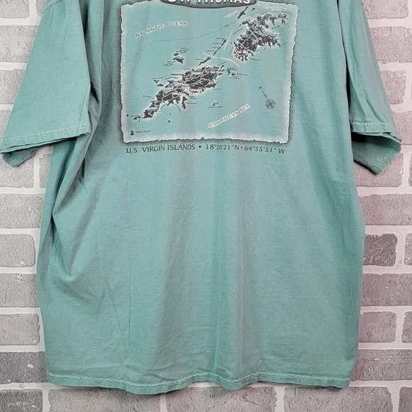 U.S. Virgin Islands St. Thomas Vintage Sun Faded Soft Cotton Tee Men's T-Shirt - Picture 11 of 16